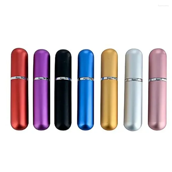 Bouteilles de stockage 5ml Portable rechargeable Mini vaporisateur parfum bouteille voyage aluminium atomiseur vide cosmétique conteneur gratuit logo personnalisé