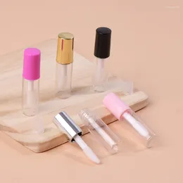 Opslagflessen 5 stks 1,2 ml mini plastic lege heldere lipgloss buis make -up fles container cosmetische hervulbare proefkit