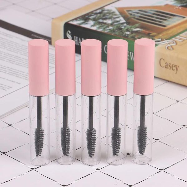 Botellas de almacenamiento 5pcs 10 ml Tubo de rímel vacío con pipetas de transferencia de botellas de botella de crema de crema de vía de pestañas recargables