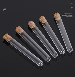 Bouteilles de rangement 5pcs 20 ml de distributeur de distributeur liquide 16x100 mm en plastique transparent tube à essai à fond rond