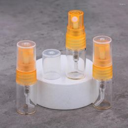 Bouteilles de rangement 5pcs 2 ml de parfum transparent bouteille de parfum en orange mini bapvoile portable échantillon cosmétique distributeur vide