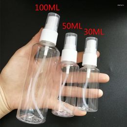 Opslagflessen 5PCS 30/50/100ML Hervulbare Transparante Plastic Parfum Verstuiver Lege Spray Fles Giftig Gratis Veilig monster Reageerbuis Bottl