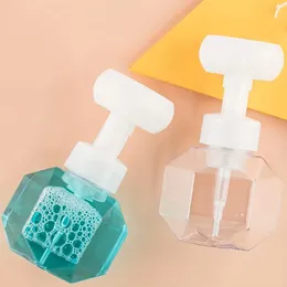 Bouteilles de rangement 5pcs 300ml de savon moussant de PETG Fleurée de fleur en mousse vide Liquide bouteille transparente Cosmetic pour la salle de bain de la cuisine