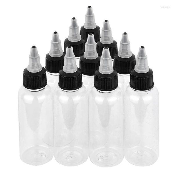 Bouteilles de stockage 5pcs 30Ml / 60Ml / 100Ml / 120Ml Pet Fles Vloeibare Hervulbare Jar Met Pen Vorm En Twist Off Caps Lege E Sap Dropper Flacon