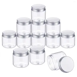 Bouteilles de rangement 5pcs 50g 1PCS 100G 3PCS 150G PAST PLUME avec couvercles Vis Conteneur clair Continier vide Crème cosmétique Powder Pot Boîte à maquillage