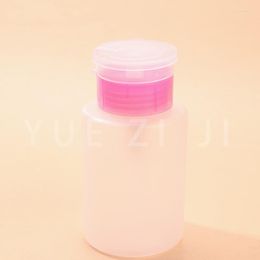 Opslagflessen 5 stks 60 ml roze lege pomp vloeistof alcoholpress nagellak remover reinigingsdispenser make -up navulbare container