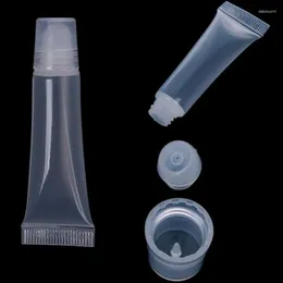 Botellas de almacenamiento 5 PPC Tubos vacíos Gloss Lip Gloss Clear Cosmetic Contenedores 5 ml # 55398