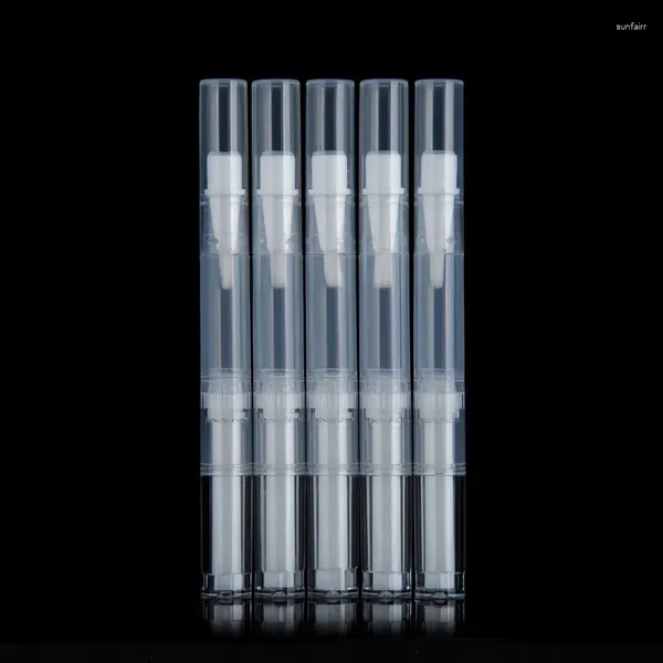 Bouteilles de rangement 5pcs stylo torsion vide avec brosse vernis à ongles Consulte de croissance de contenant d'huile