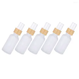 Bouteilles de rangement 5pcs Conteneurs en verre rechargeables Parfum Spray Essence Conteneurs 30ml