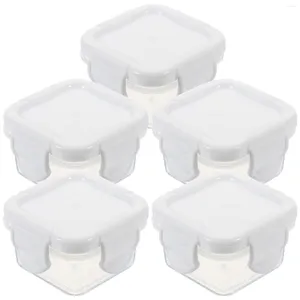 Bouteilles de stockage 5pcs Organisation de cuisine Clear Deli Conteneurs avec couvercles Conteneur pour