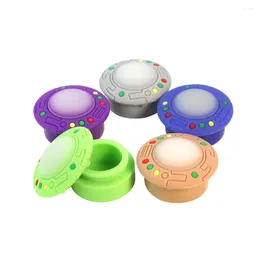 Bouteilles de stockage 5 pièces, conteneur en Silicone UFO de 5ml, cadeau de l'espace pour garçons et filles, pots à épices Design sans danger pour les aliments