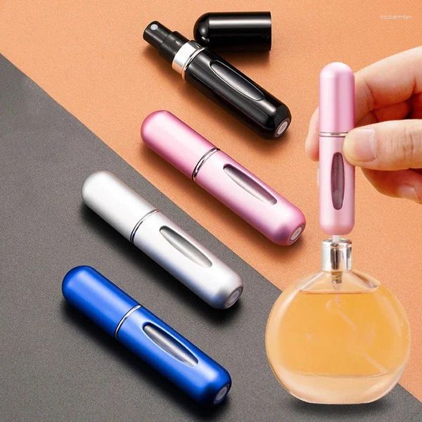 Bouteilles de rangement 5pcs / lot 5 ml mini portable Refilable Perfume Bouteille Recharge Spray Container Container Atomizer pour le voyage