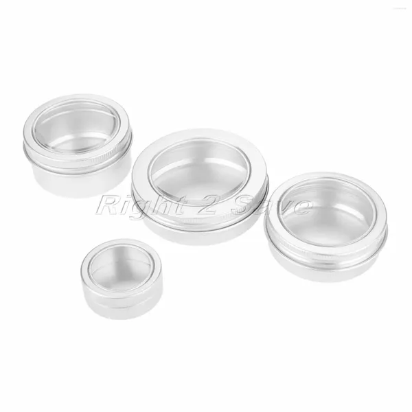 Bouteilles de rangement 5pcs / lots Poctes en aluminium 25/60/80 / 100ml POS COSMÉTIQUES CONTAGENTS MÉTALES VIDES MADEUP MADEUP CRAME BOUTEILLE REFOLLABLE PORTABLE