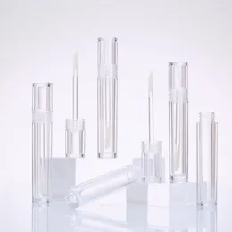 Bouteilles de stockage 5 pièces outils de maquillage Tube de brillant à lèvres 5 ml rond en plastique rechargeable vide flacons d'échantillon transparents bricolage