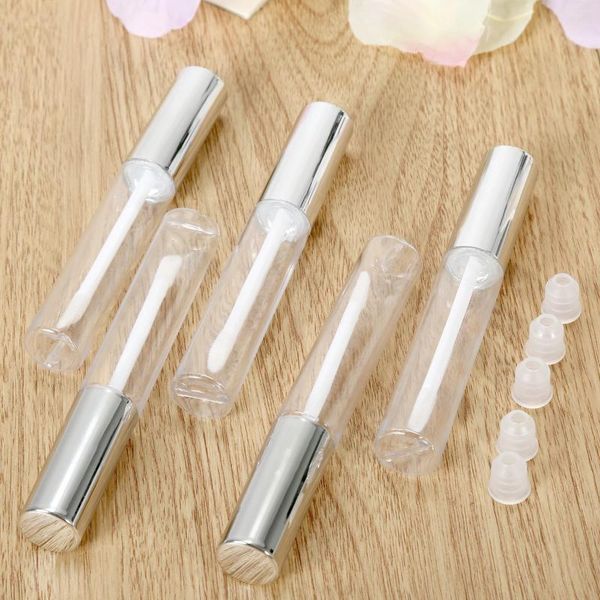 Bouteilles de rangement 5pcs mini bouteille à lèvres tube vide avec pinceau 10 ml pour mascara brillant