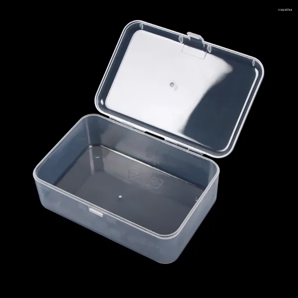 Bouteilles de rangement 5pcs mini boîte en plastique transparent transparent carré carré d'organisateur polyvalent carré les boîtes d'emballage