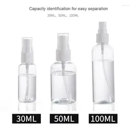 Botellas de almacenamiento 5PCS Botella de perfume de plástico transparente recargable Spray de alcohol vacío