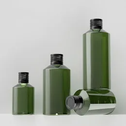 Botellas de almacenamiento 5 piezas recipiente de bomba de maquillaje de lotion de botella vacío recargable para viajar a casa (50 ml de negro oscuro)