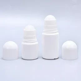 Bouteilles de stockage 5 pièces/ensemble 30/50ML bouteille à bille rechargeable vide pour bricolage déodorant huiles essentielles parfum cosmétiques rouleau en plastique
