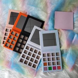 Opslagflessen 6/9/11/16/21pans Eyeshadow Pallete Makeup Palet Tray Lege Blush Lipstick Container Case Diy Paper