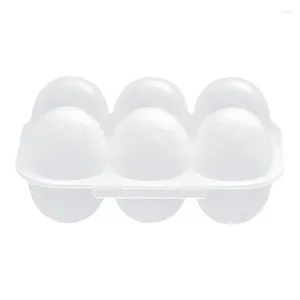 Bouteilles de stockage 6 conteneurs d'œufs, boîte à œufs en plastique, cellules de conservation de Camping en plein air, accessoires de cuisine à domicile
