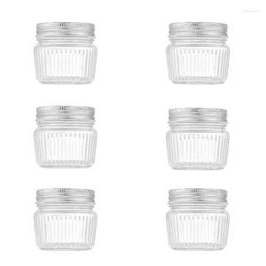 Opslagflessen 6 Pack Glass Mason Jars Canning 5oz Jelly With Food Grade Safe Metal Deksels Honey Wedding Gunsten Dousen Diy Spice