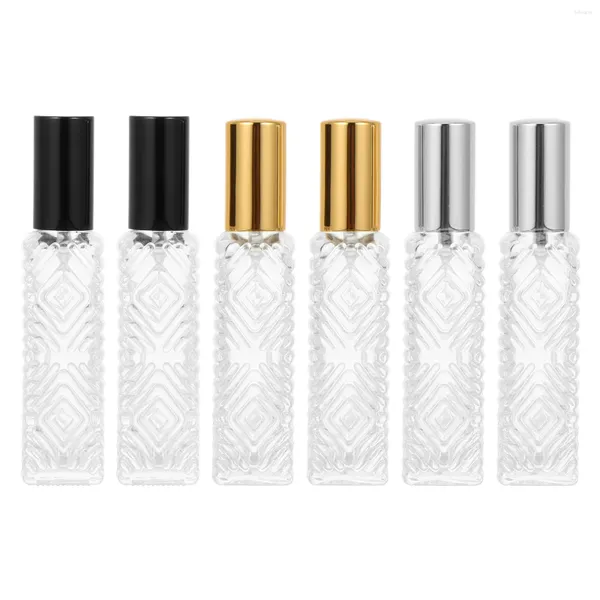 Botellas de almacenamiento 6 PCS 10 ml de spray de perfume contenedores de botellas de fragancia portátiles subpacaje