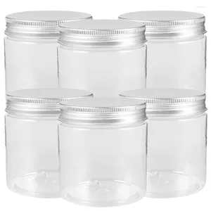 Bouteilles de stockage 6 pièces couvercle en aluminium bocaux Mason conteneurs de collation portables ménagers conserves alimentaires bébé Terrarium en plastique