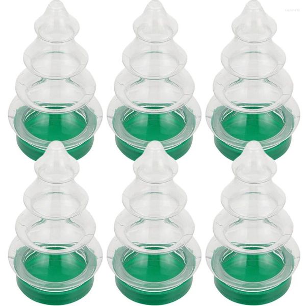 Bouteilles de rangement 6 pcs boucle de bonbons contenant des contenants en plastique transparents