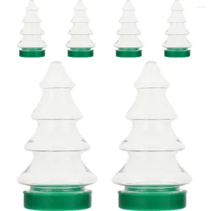 Opslagflessen 6 pc's snoepflesverpakking kersttraktaties melkcontainer plastic potje kerstfeest gunsten huisdier decore
