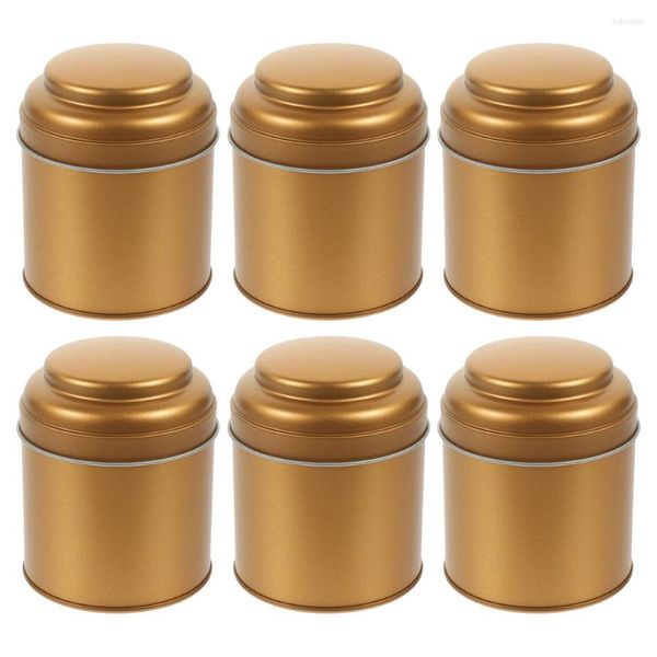 Botellas de almacenamiento 6 PCS Capas Pequeñas latas de té Jar