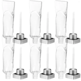 Bouteilles de rangement 6 pcs matériaux d'emballage à lèvres à lèvres tubes vides miss mini gloss en vrac en plastique bouteille