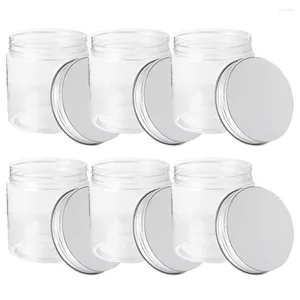 Opslagflessen 6 pc's feest voorstander van pot jar glazen deksels specerij metselpotten terrarium yoghurt peper container