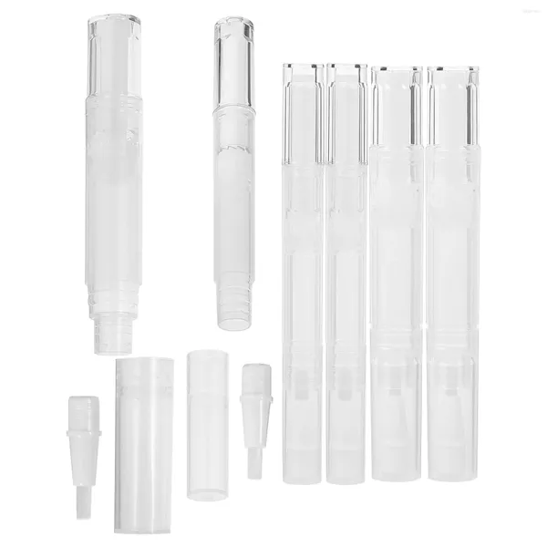 Botellas de almacenamiento 6 PCS recargables Cutícula Oil Pen Bottle Doble PP PP Tubos de brillo de labios