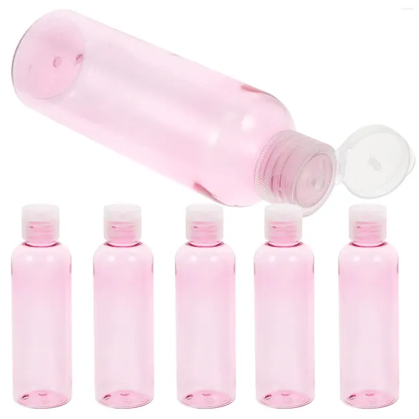 Botellas de almacenamiento 6 PCS Squeeze Round Hombro Loción Sub Artículos de tocador Champú de viaje flexible