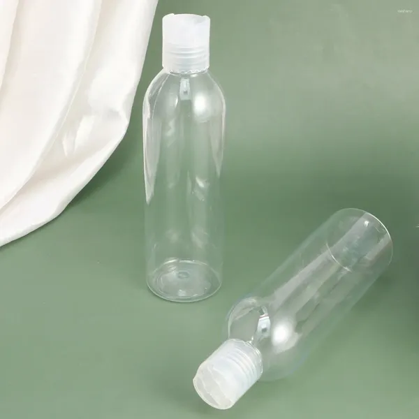 Botellas de almacenamiento 6 PCS viajar recipientes vacíos Dispensador de champú de loción plástico transparente portátil para