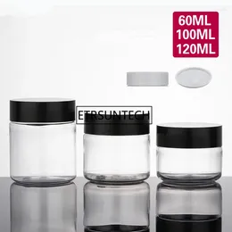 Bouteilles de rangement 60 ml 100 ml 120 ml Crystal Clear Plastic Plastique Bouteille Vide Origines Refile Cosmetic Cream Eye Gel JARS CONTERNEURS F1352