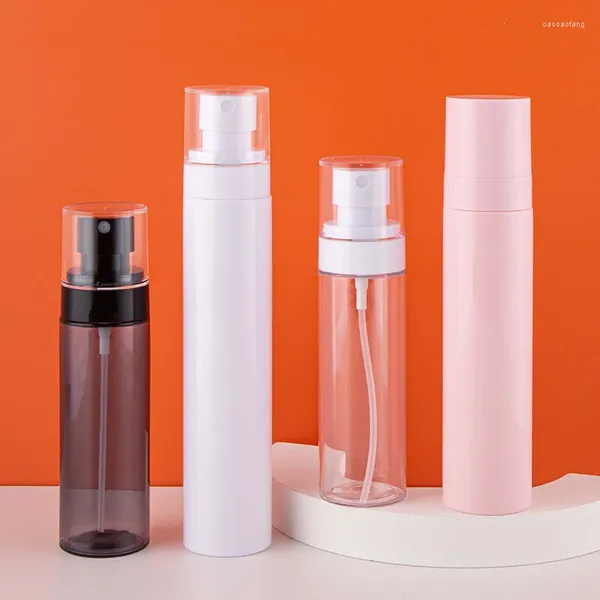 Botellas de almacenamiento 60ml 80ml 100ml 120ml plástico vacío Clear blanco negro rosa botella de spray sin aire sin aire 50 piezas