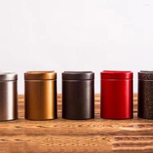Botellas de almacenamiento 60ml Tanques de lata de metal Mini té de sellado portátil para cocina o cafetería Comida en grano Contenedor a prueba de humedad Caja de frascos