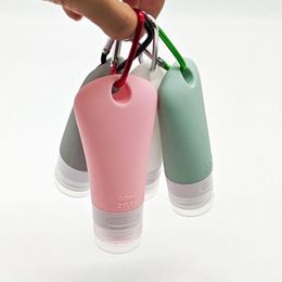 Botellas de almacenamiento, botella de silicona recargable de 60ml, tubo de subembotellado para lavado de manos, loción de viaje, champú, Gel de ducha, contenedor para apretar