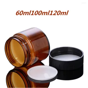 Opslagflessen 60 ml100 ml120 ml cosmetische lege potten bruine kleur onder botten oogschaduwmake-up crème lipcontainer potten fles