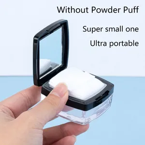 Bouteilles de stockage 6g Pot en plastique en vrac avec tamis Conteneur cosmétique vide Cap noir mat Maquillage Boîte portable compacte