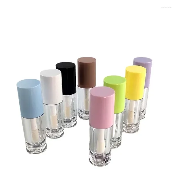 Bouteilles de rangement 6 ml en plastique transparent rechargeable bouteille épaisse de tige épaisse de couleur graisse de couleur lèvres