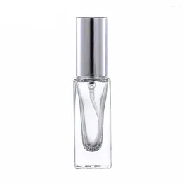 Bouteilles de rangement 6 ml de parfum en verre transparent bouteille en aluminium buse pulvérisation de distributeur d'échantillon cosmétique portable vide