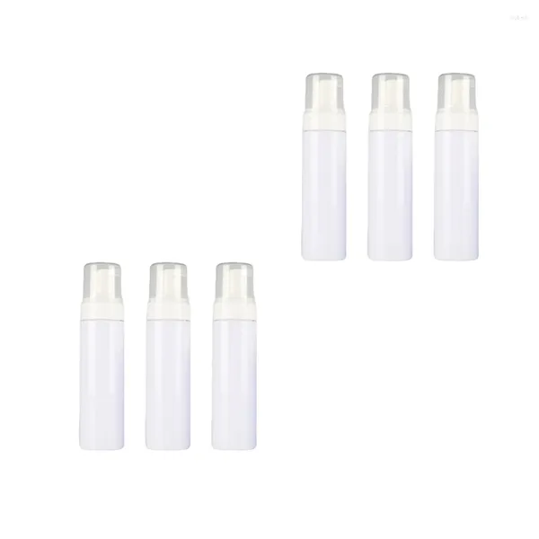 Bouteilles de rangement 6pcs 150 ml de savon en mousse Dispensateur de bouteille de bouteille moussante (blanc)