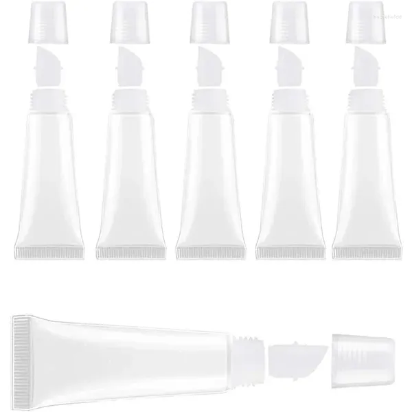 Bouteilles de stockage 6 pièces 5/10 ml Mini clair doux vide baume à lèvres Tubes portables voyage brillant conteneurs bricolage maquillage emballage outils pour femmes/fille