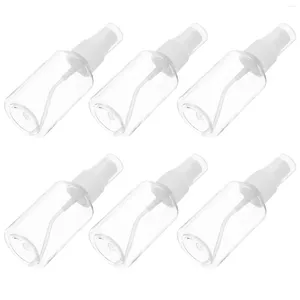 Bouteilles de stockage 6pcs 50ml vide en plastique échantillon bouteille conteneur pot pot flacon avec couvercle parfait pour l'émulsion de gel douche d'eau émolliente (bouchons