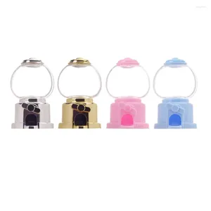 Bouteilles de rangement 6pcs Candy Machine Small Gumball Dispentier Jelly Bean Conteners Birthday Wedding Party Favors (Bonbonniere