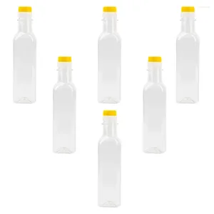 Botellas de almacenamiento 6pcs Contenedores de aceite de nuez de cocina Suministros de tarros de camelia