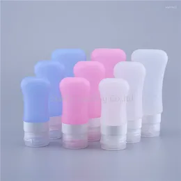Opslagflessen 6 stks/perceel 37 ml 60 ml 89 ml draagbare fles lege siliconen reisverpakkingspers voor lotion shampoo badcontainer
